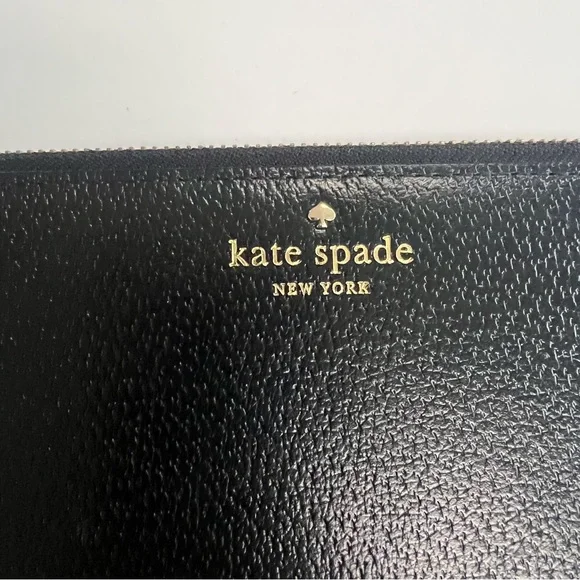 Kate spade Large zip Morgan around wallet passport holder travel clutch Black - Picture 2 of 12